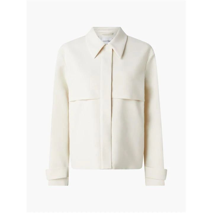 Layered Shirt Jacket - Cream