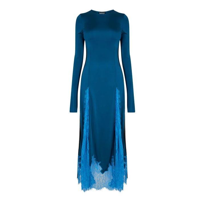 Lace Maxi Dress - Blue