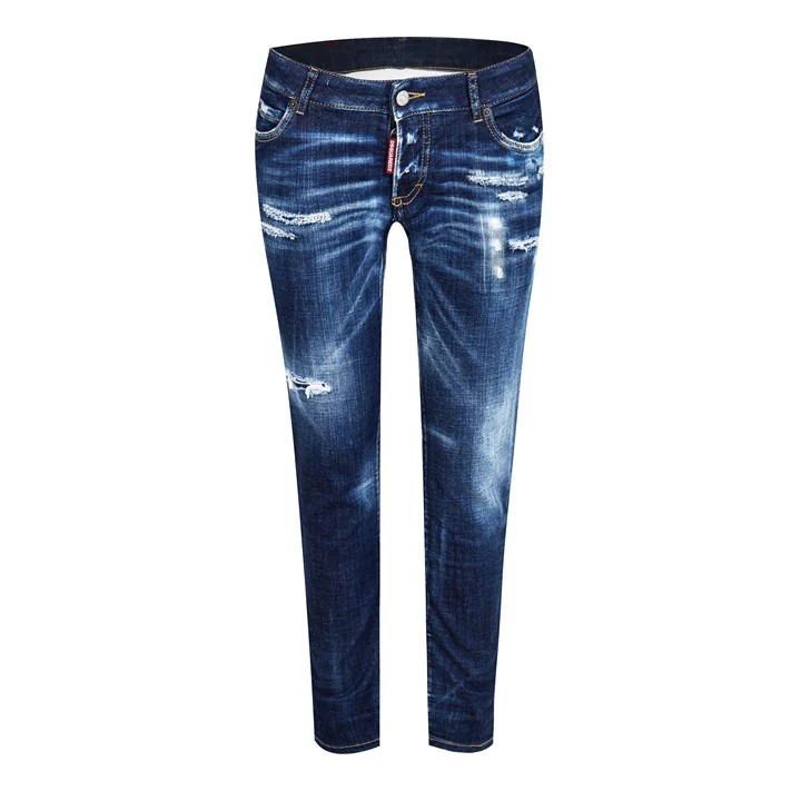 Cropped Jennifer Denim Jeans - Blue