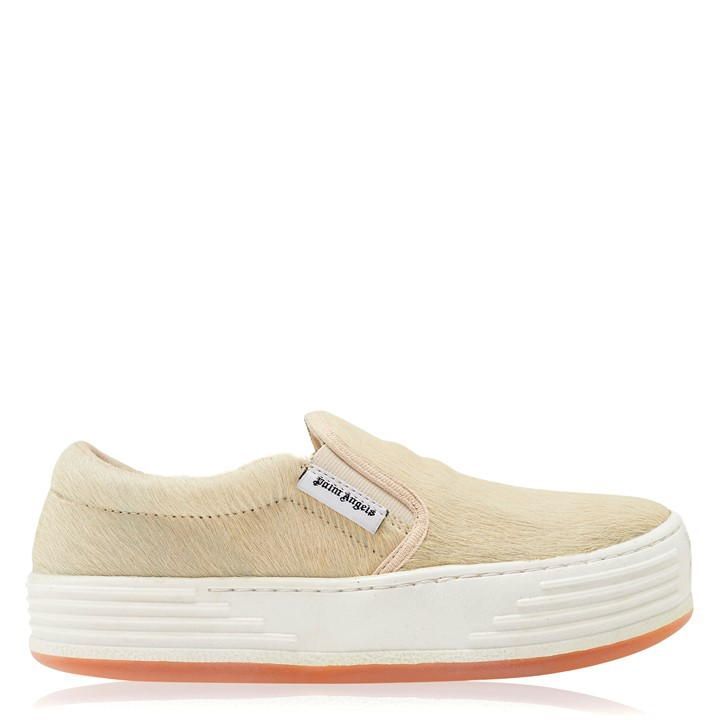 Snow Pony Slip-On Trainers - Beige