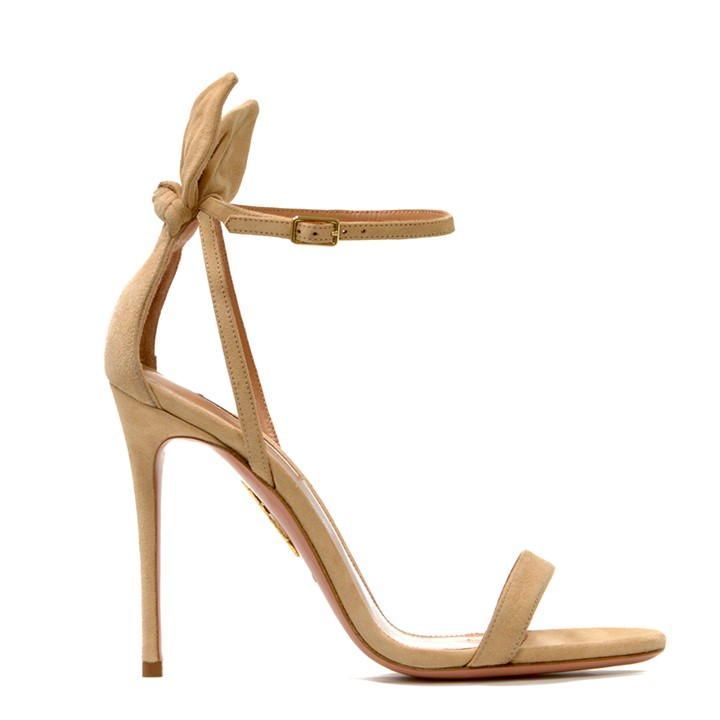 Bow Tied Sandals - Nude