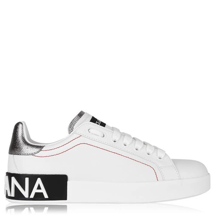 Logo Low Top Trainers - White