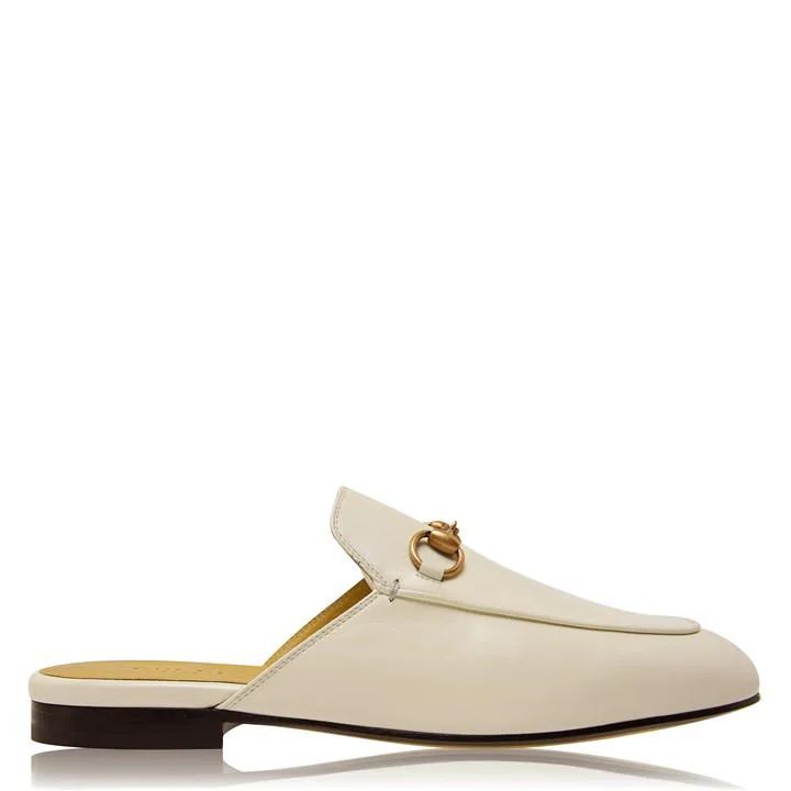 Princetown Leather Mules Slipper - White