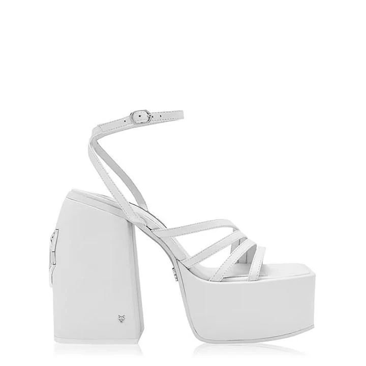 Jada Leather Sandals - White
