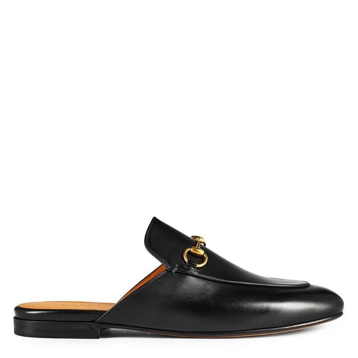 Princetown Leather Mules Slipper - Black