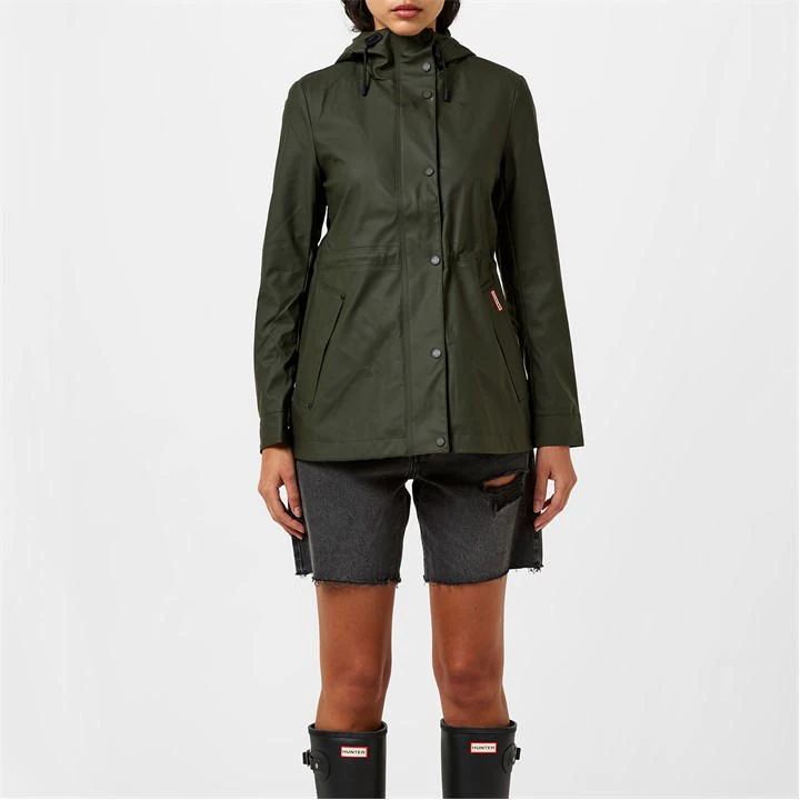 Rubberised Mac Jacket Womens - Green