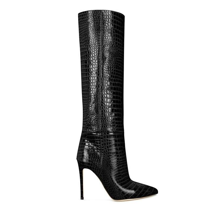Embossed Coco Boots - Black