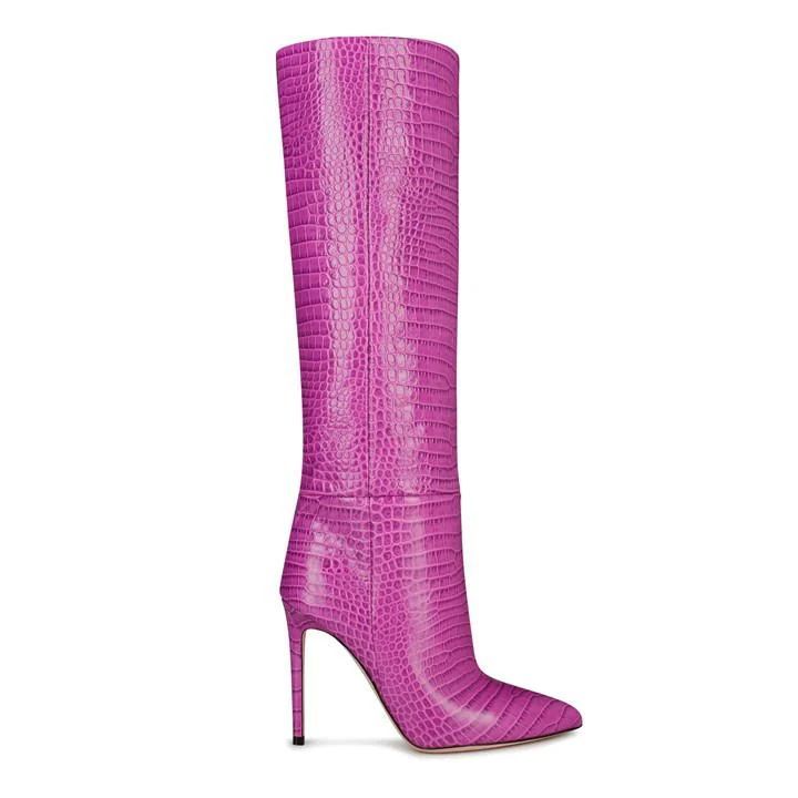 Embossed Coco Boots - Pink