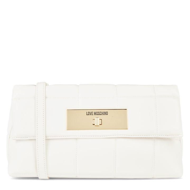 Geo Quilted Crossbody Bag - White