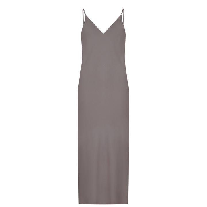 Midi Slip Dress - Brown