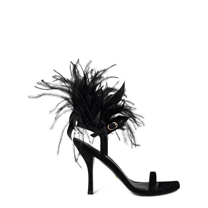Plume Sandal Heels - Black