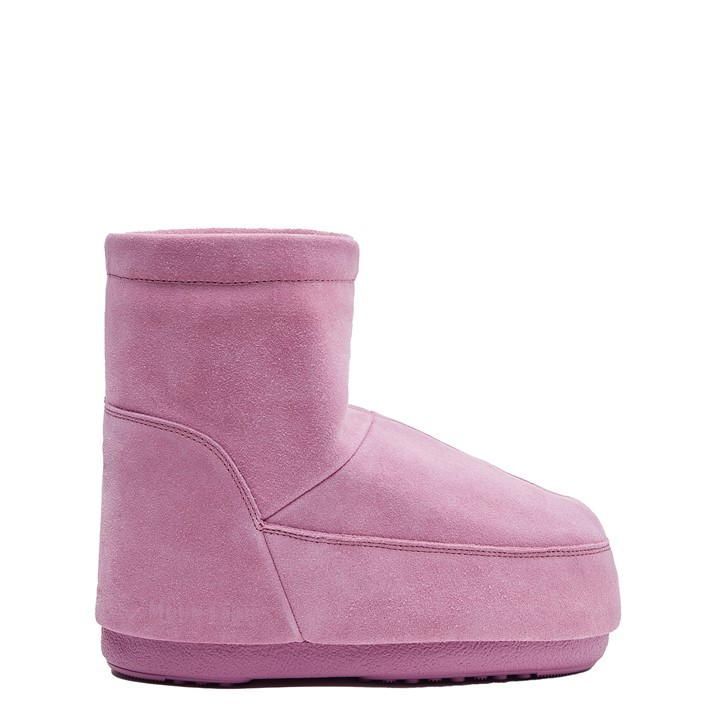 Icon Low Suede Boots - Pink