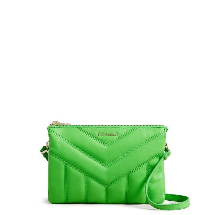 Quilted Puffer Crossbody Bag - Green