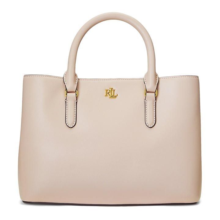 Smooth Leather Large Marcy Satchel - Pink