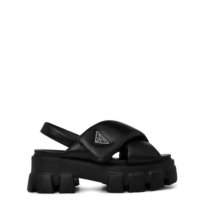 Padded Monolith Sandals - Black