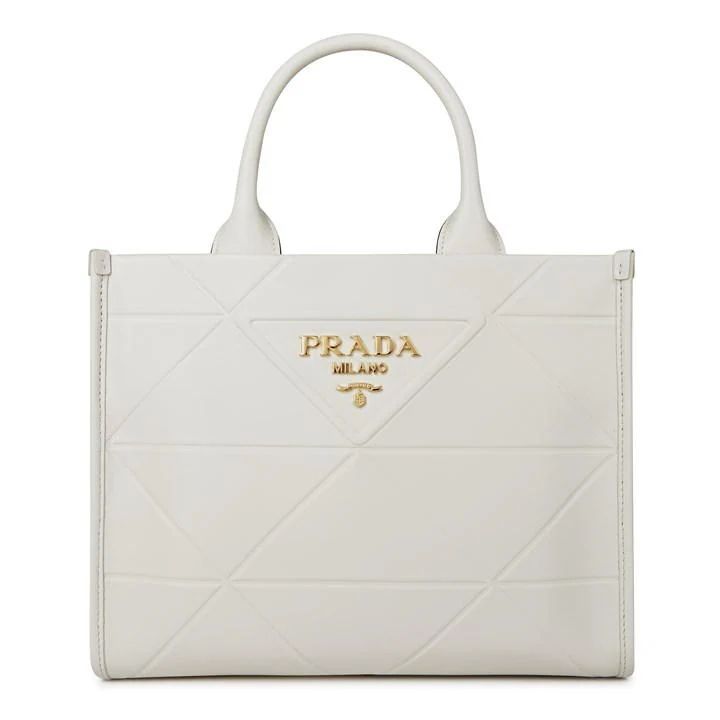 Quilted Medium Tote Bag - White