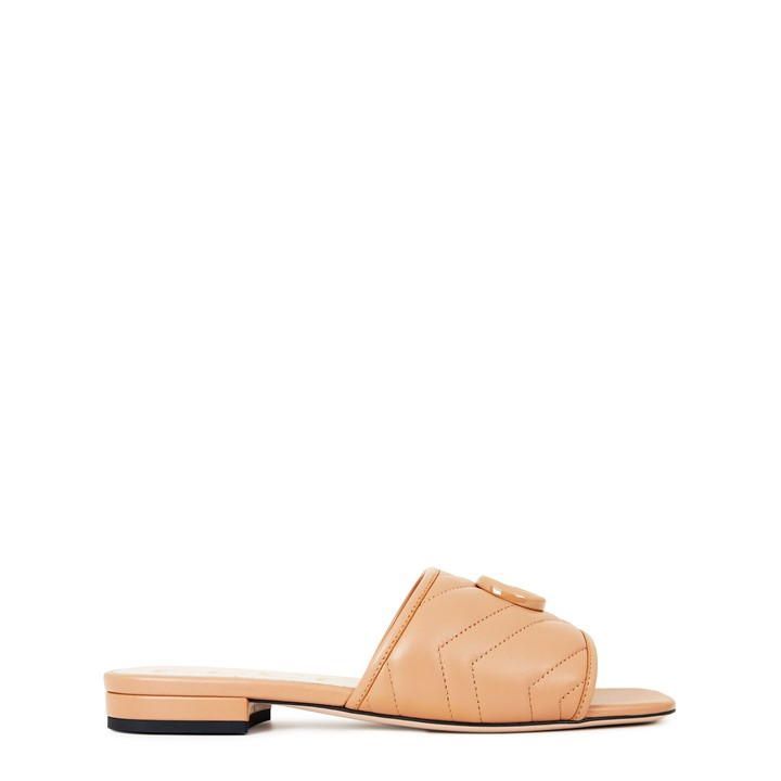 Double G Slide Sandals - Beige