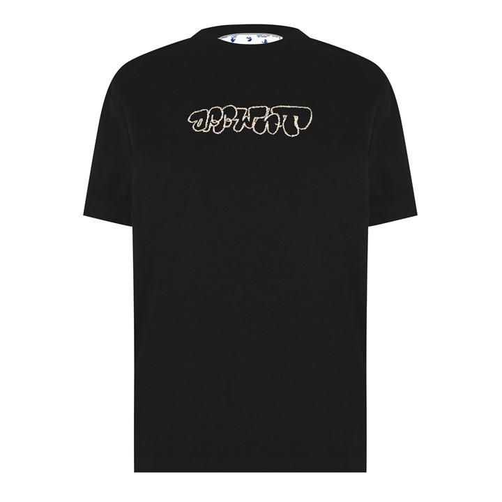 Sketch Arrow Embroidered T-Shirt - Black