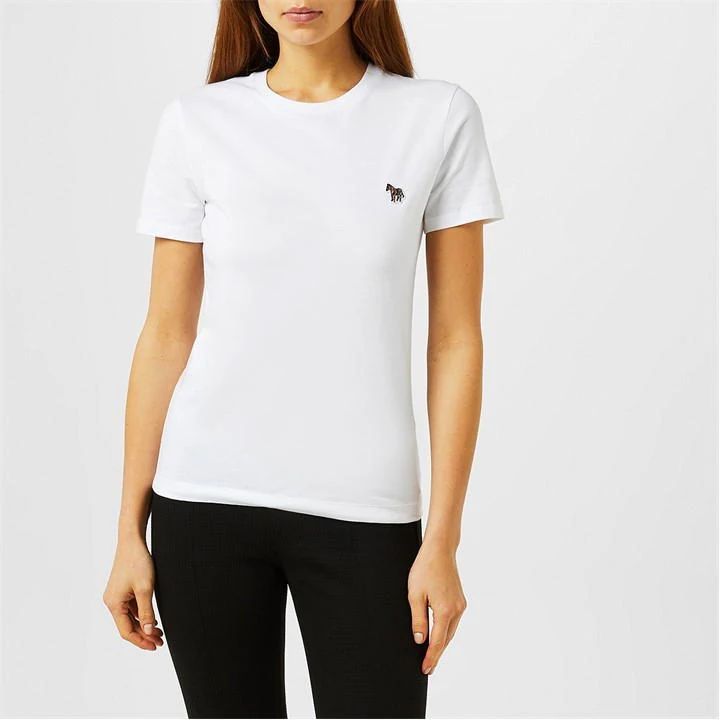 Zebra Short Sleeve T Shirt - White