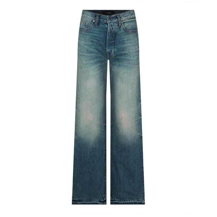 Wide Straight Jeans - Blue