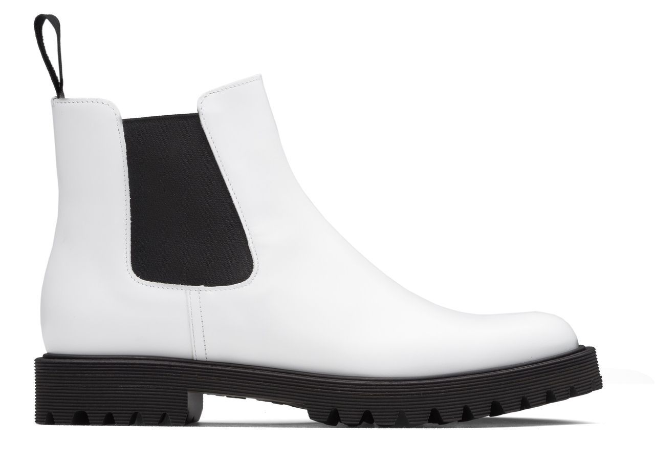 Rois Calf Leather Chelsea Boot Donna White Size 36