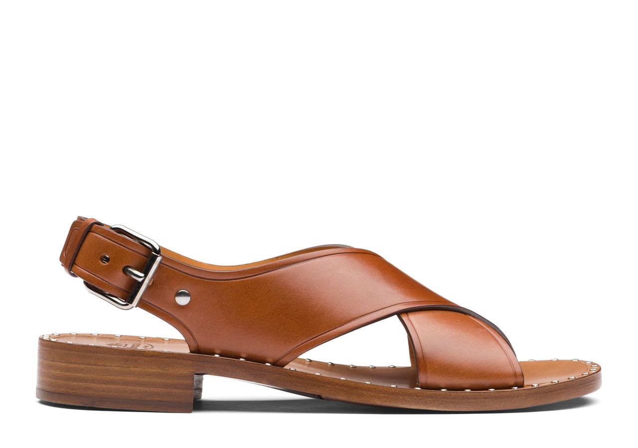 Calfskin Sandals Donna Oak Size 34