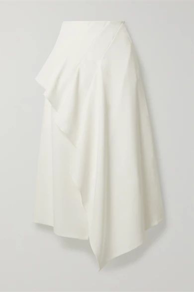 - Kinver Pleated Stretch-crepe Midi Skirt - White