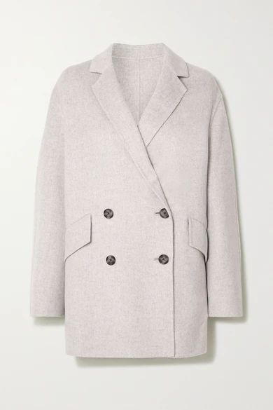 - Milburn Double-breasted Wool And Cashmere-blend Coat - Gray