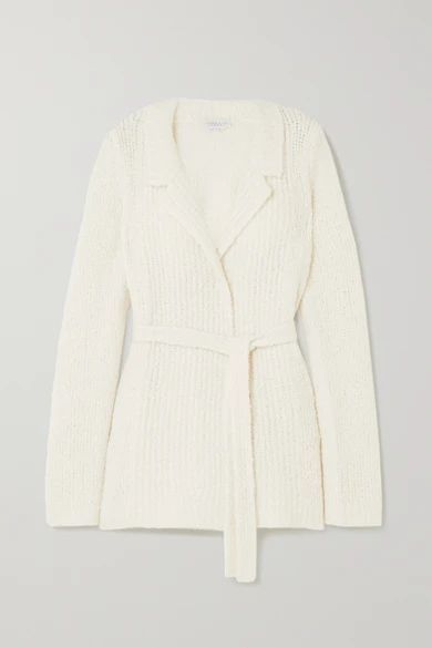 - Coles Belted Cashmere And Silk-blend Bouclé Blazer - Ivory