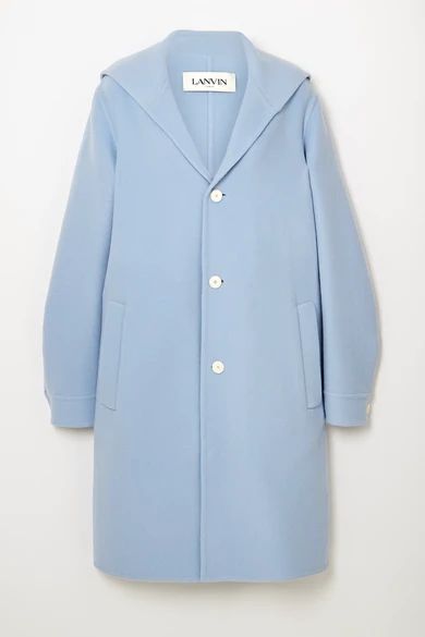 - Wool And Cashmere-blend Coat - Blue