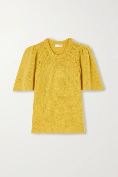 - Hesper Knitted Sweater - Chartreuse