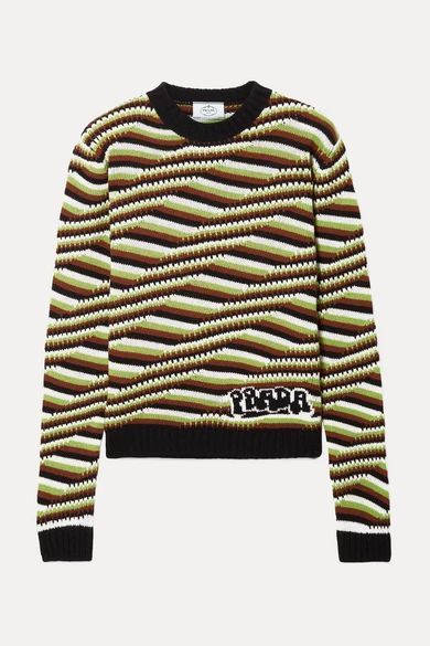 - Striped Cashmere Sweater - Brown