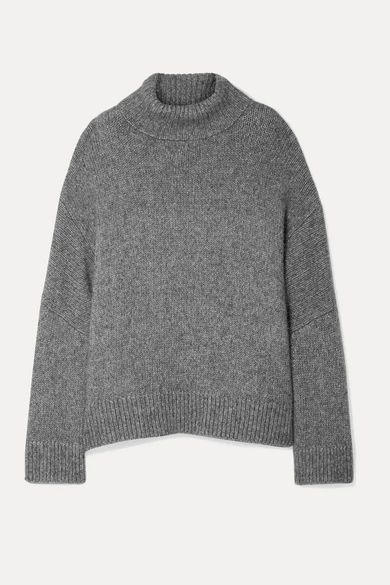 - Oversized Alpaca And Pima Cotton-blend Turtleneck Sweater - Gray