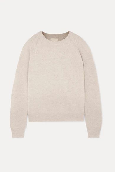 Levanzo Ribbed Mélange Cashmere Sweater - Beige