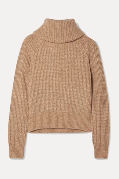 Pax Ribbed-knit Turtleneck Sweater - Sand