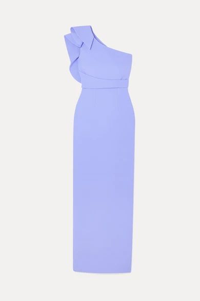 - Ethera One-shoulder Draped Crepe Gown - Lilac