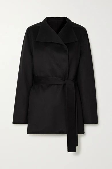 - Lima Belted Wool And Cashmere-blend Coat - Black