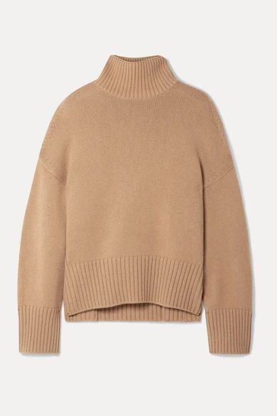Cashmere Turtleneck Sweater - Tan
