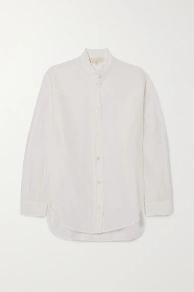 Lidiane Cotton And Silk-blend Shirt - White