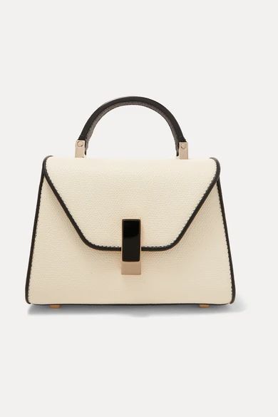 Iside Micro Two-tone Textured-leather Shoulder Bag - White