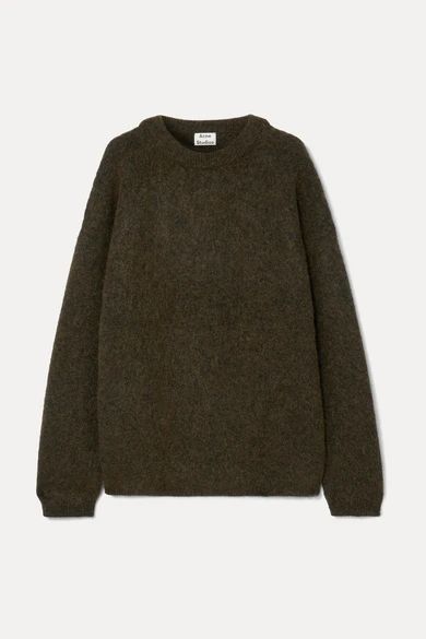 Oversized Knitted Sweater - Army green