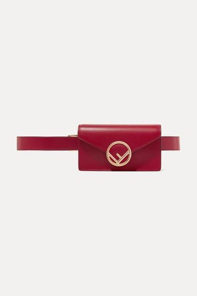 Leather Belt Bag - Red