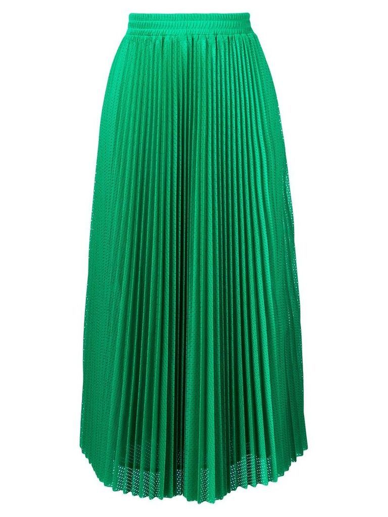 Red Valentino accordion pleat skirt - Green