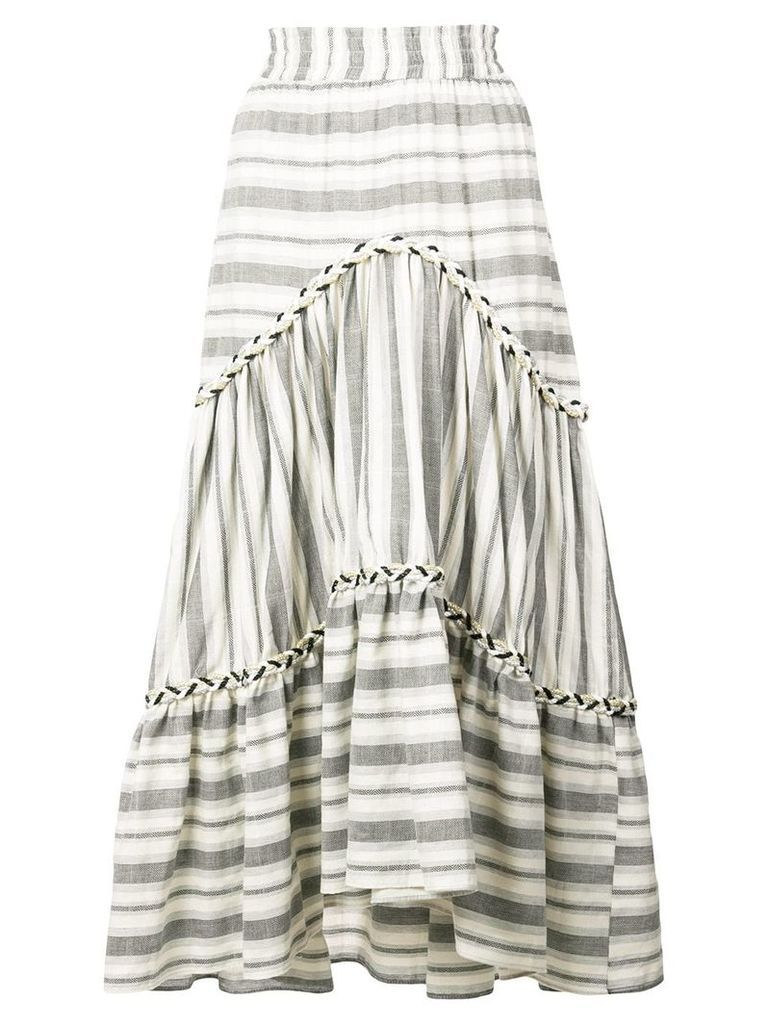 Misa Los Angeles Annalisa striped midi skirt - Grey