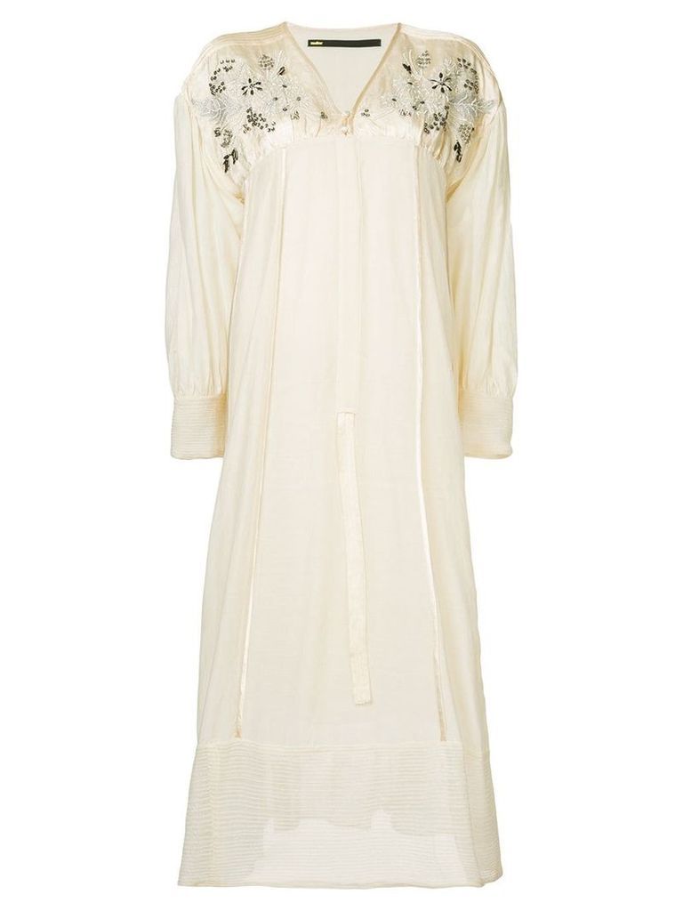 Muller Of Yoshiokubo embroidery long dress - Neutrals