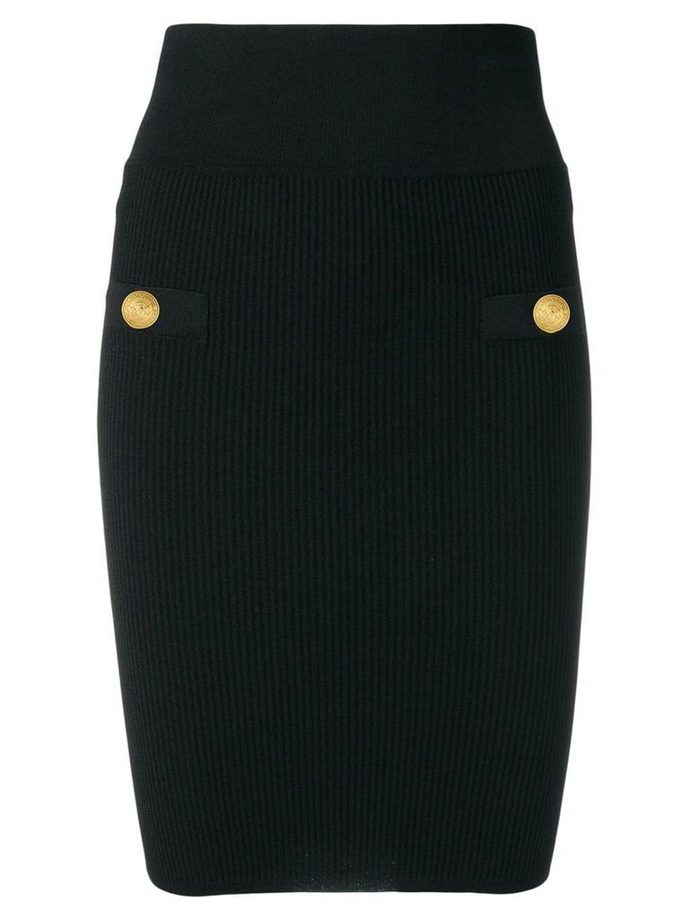 Balmain knitted pencil skirt - Black