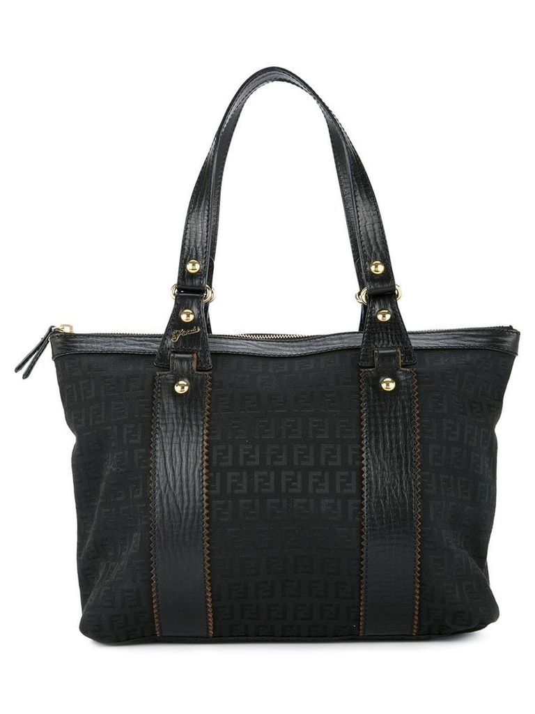 Fendi Vintage Zucca pattern hand tote bag - Black