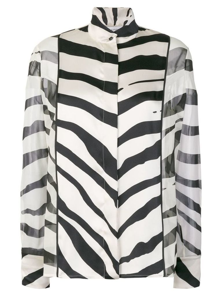 Lanvin zebra print shirt - Black