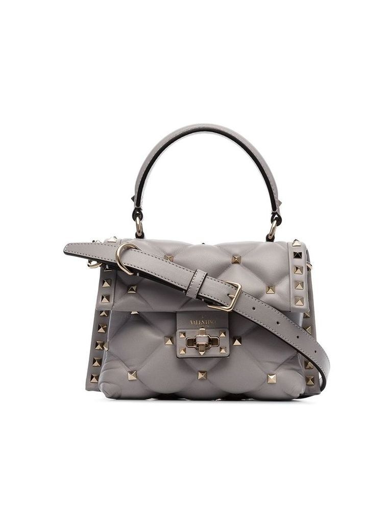 Valentino Garavani grey Candystud quilted leather mini bag