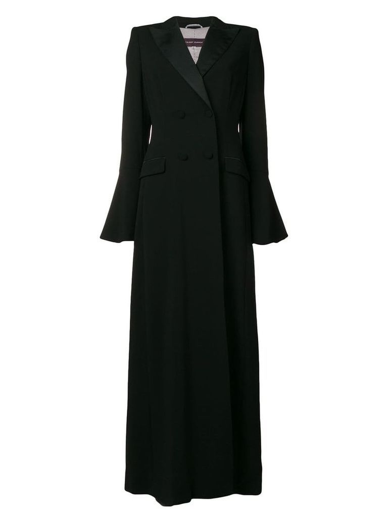 Talbot Runhof long double-breasted coat - 999 (Black)
